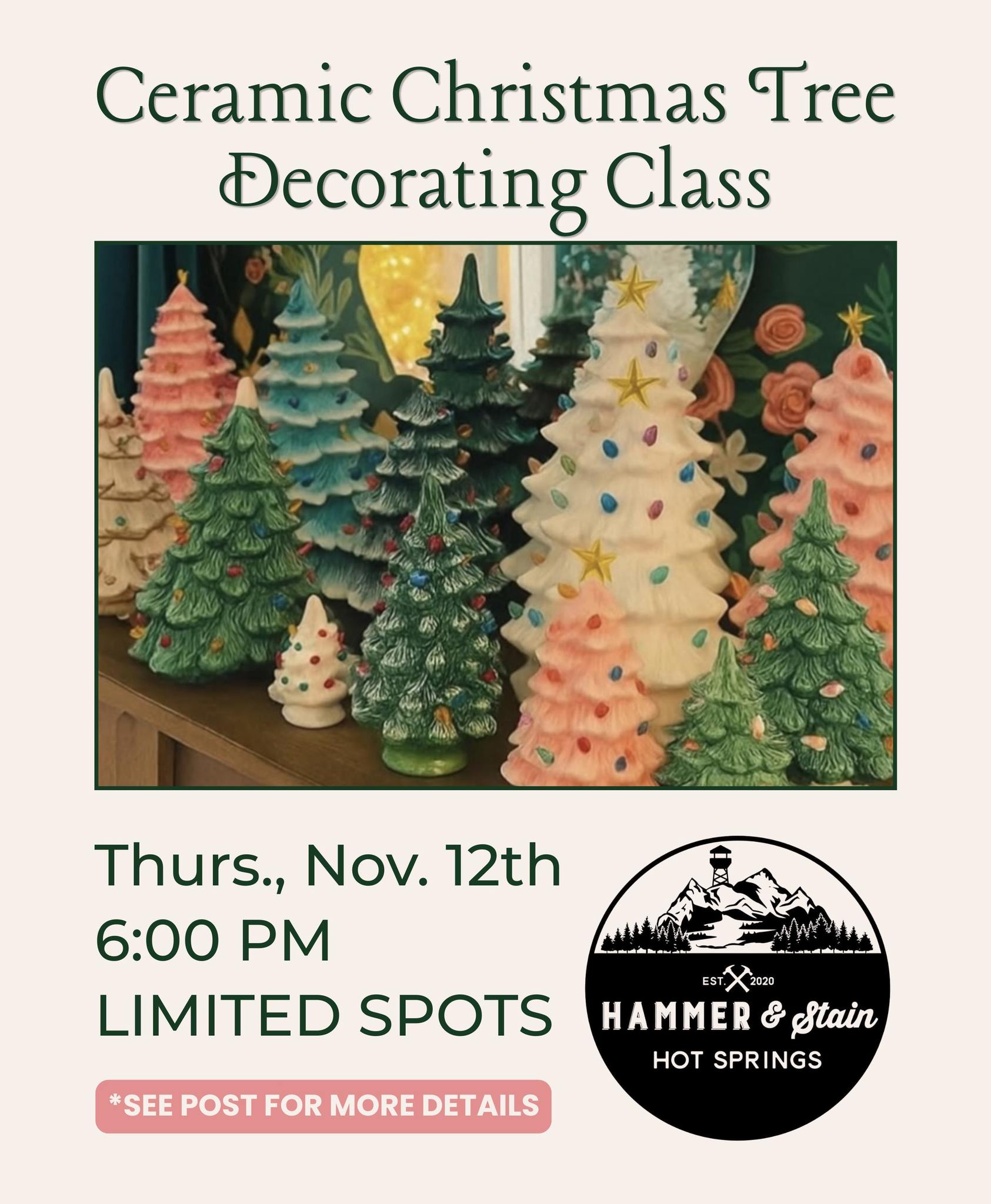 Ceramic Christmas Tree Decorating Class