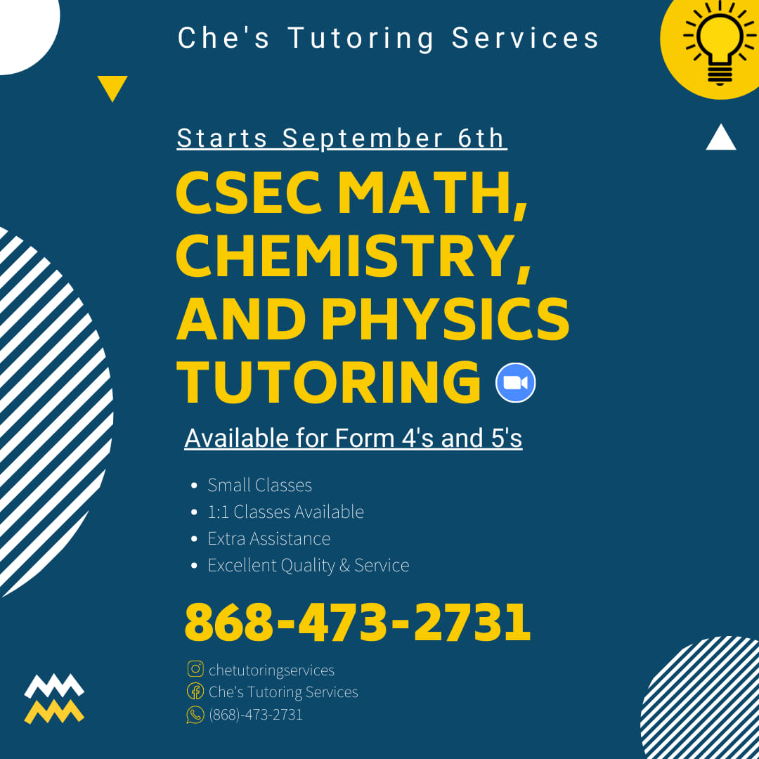 Che's Tutoring Services | Port of Spain