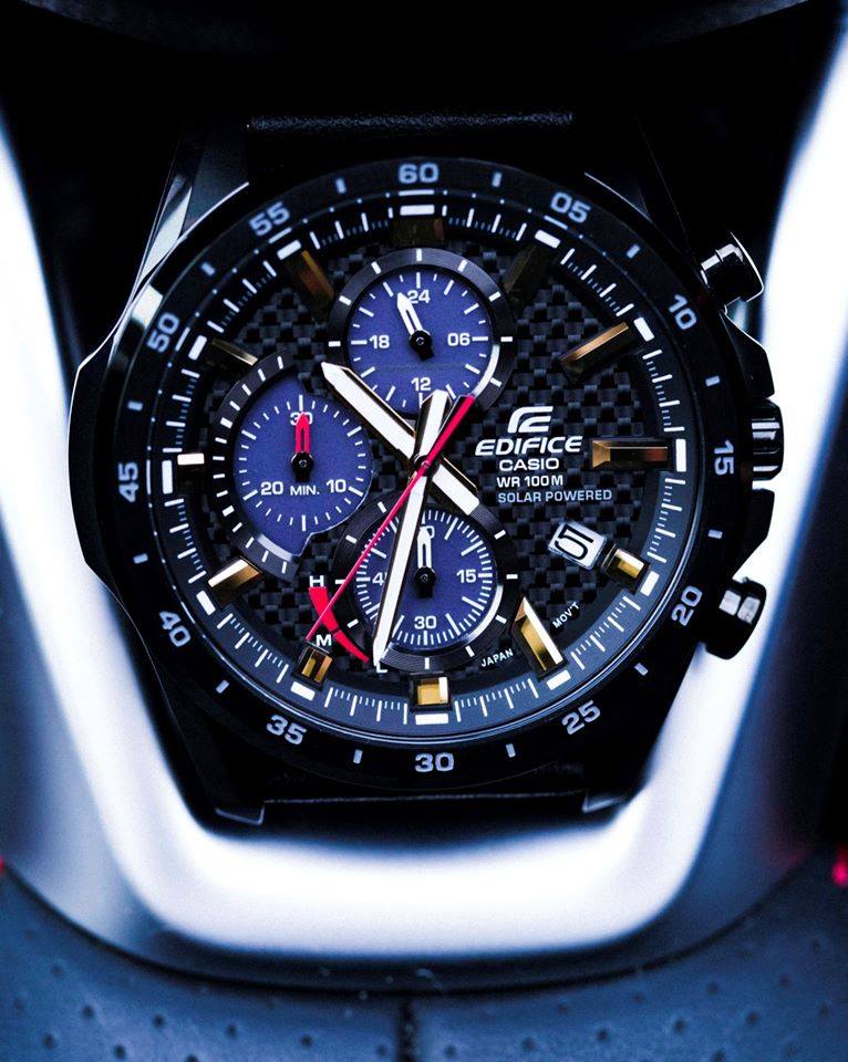 Have you met EQS-600BL-1A? This timepiece sports a 3D dial and is