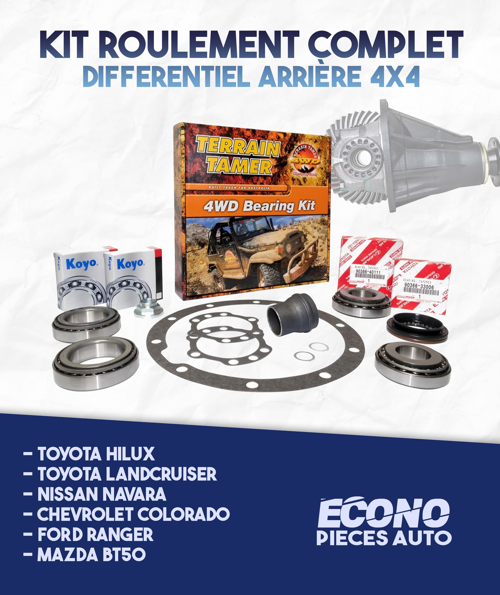Kit Roulement Interne Différentiel Pour GM 8.6 - Camaro 2010-2015 - National Drivetrain - Garantie 1 An