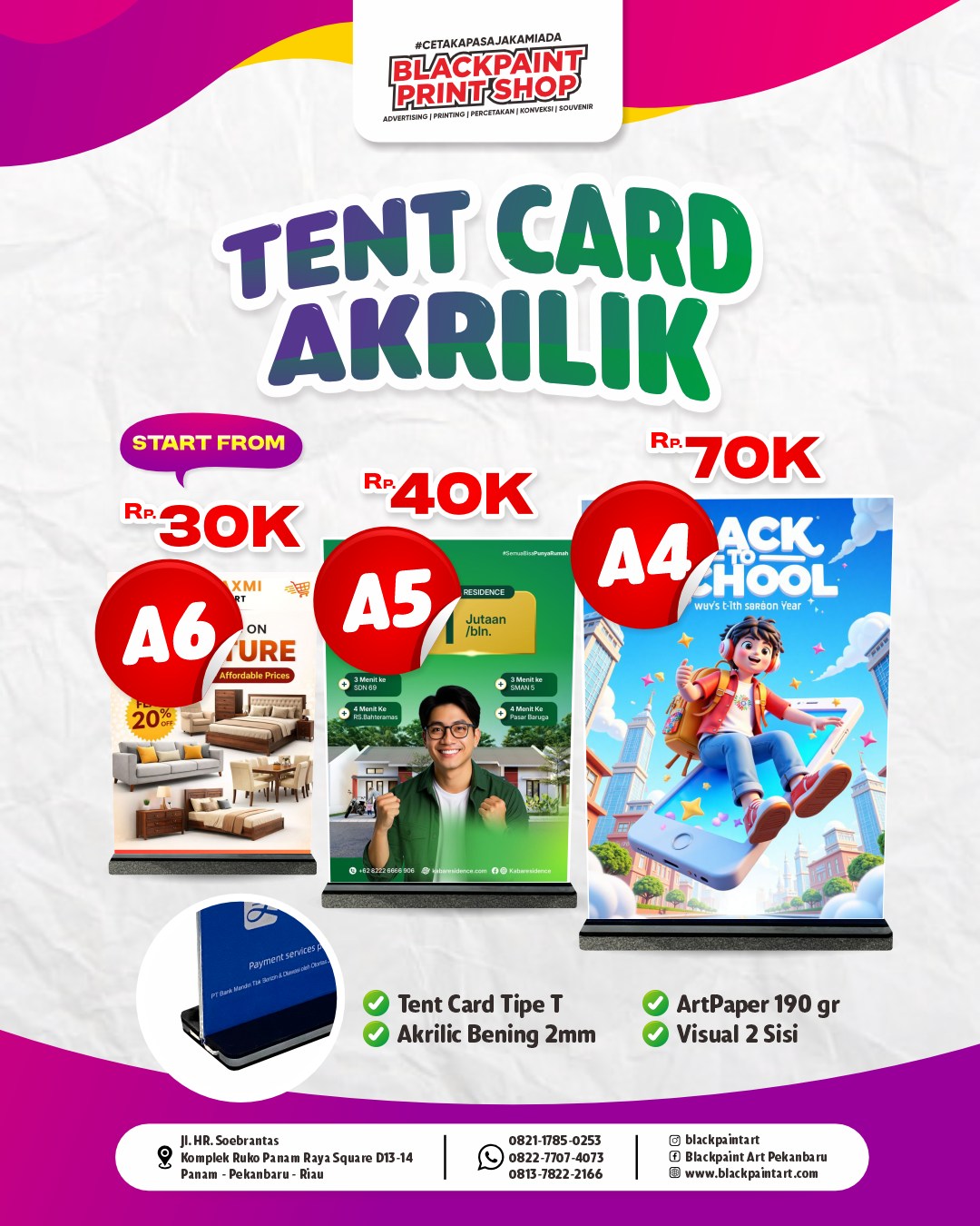 Percetakan - Lagi cari cara buat nampilin menu promo atau QR Code yang ...