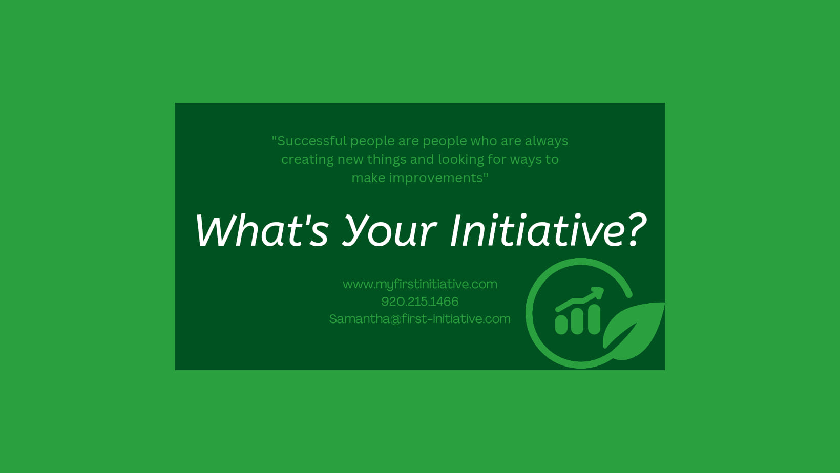 First Initiative | Appleton WI