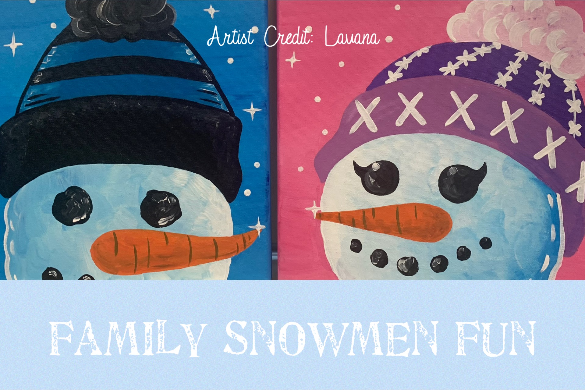 Beyond The Spectrum Art Program: Snowman Friends Acrylic