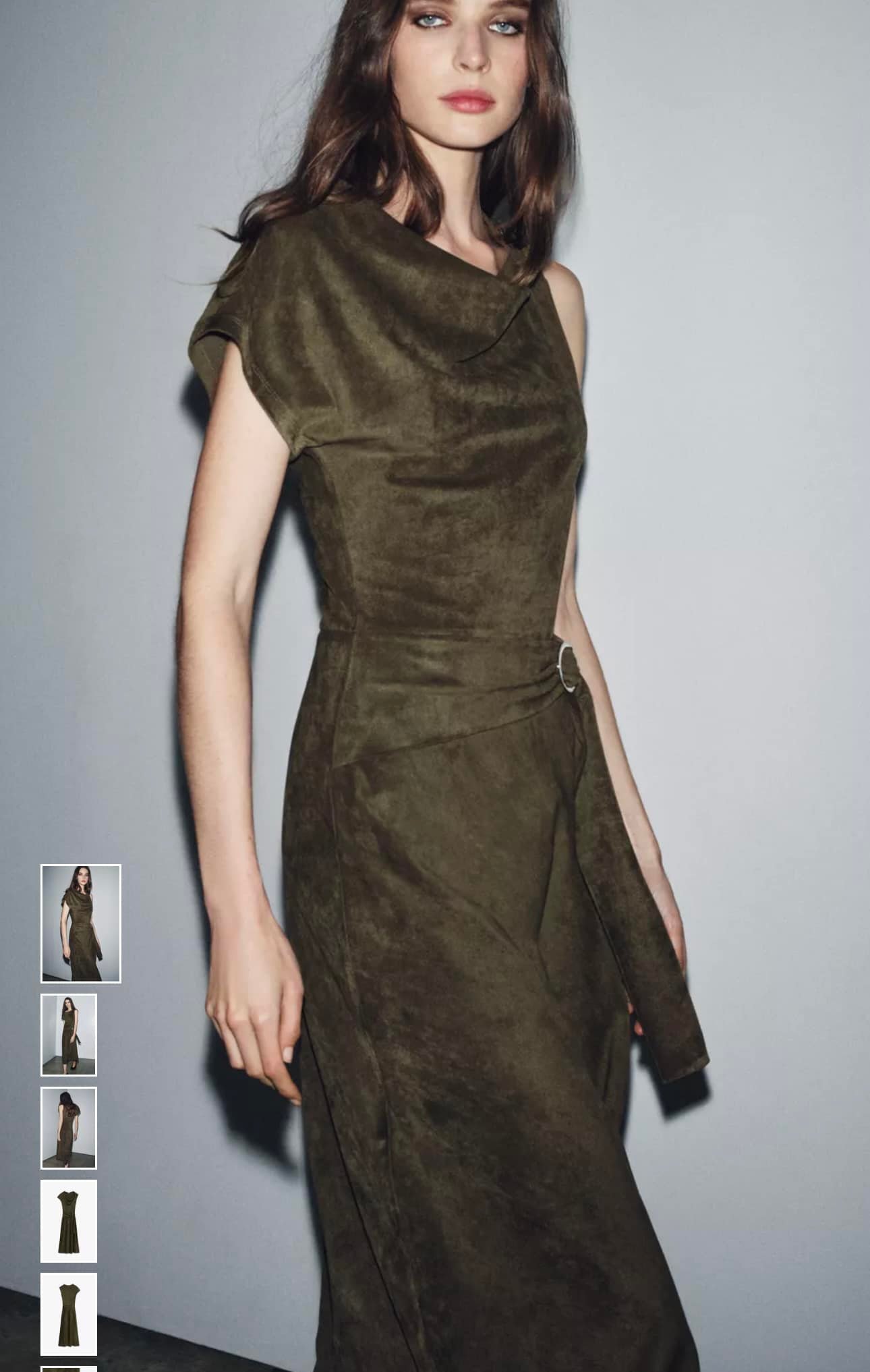 Zara authentic faux suede dress in stock