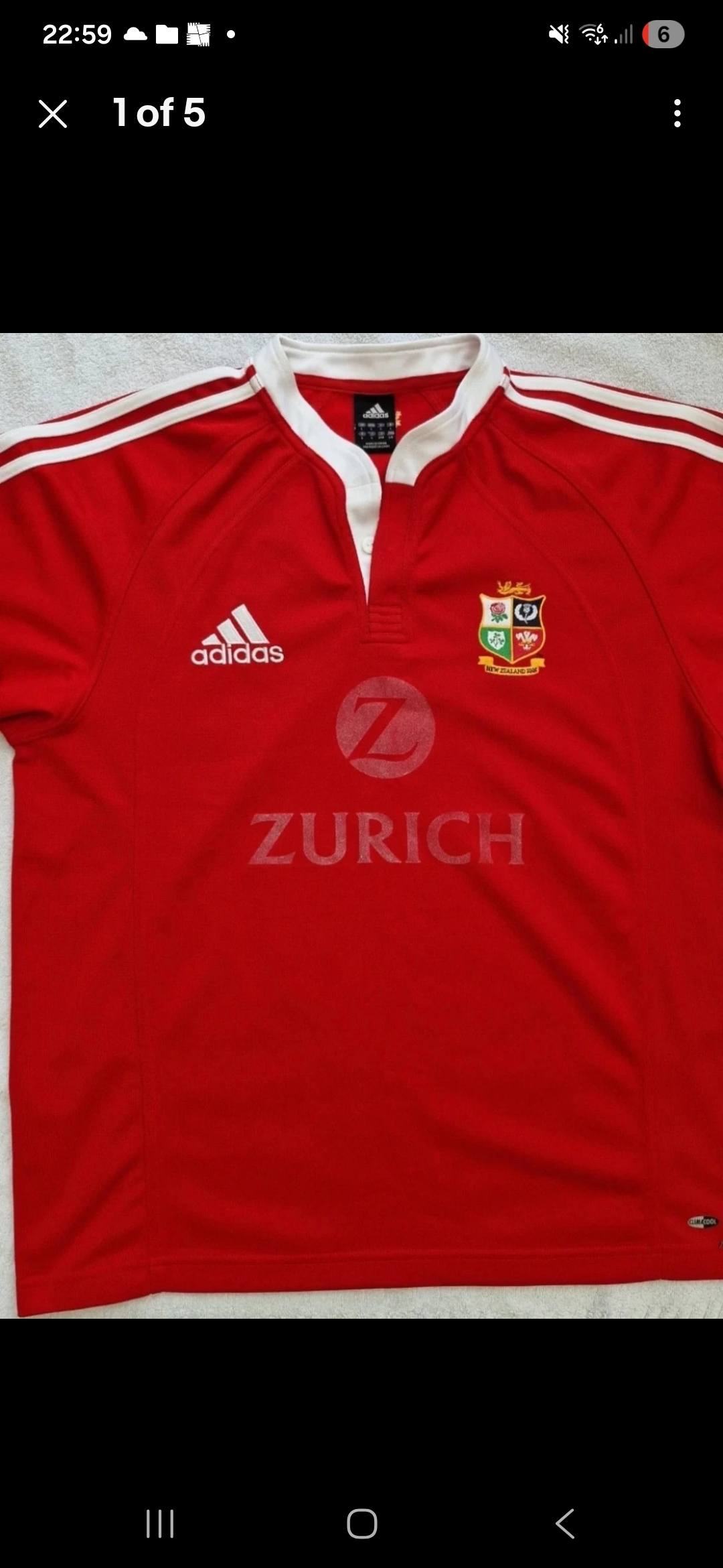 Authentic Adidas British & Irish Lions 2005 rugby jersey for sale