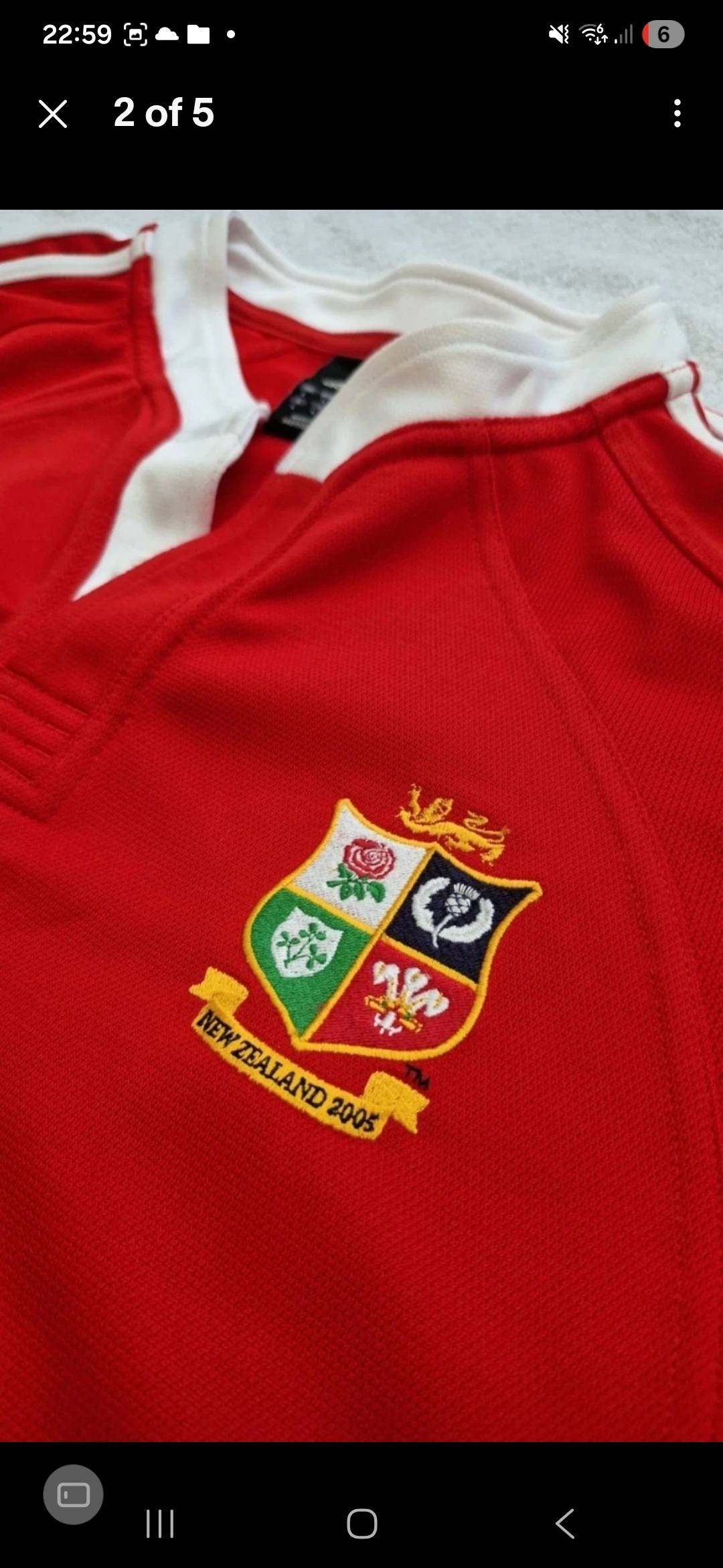 Authentic Adidas British & Irish Lions 2005 rugby jersey for sale