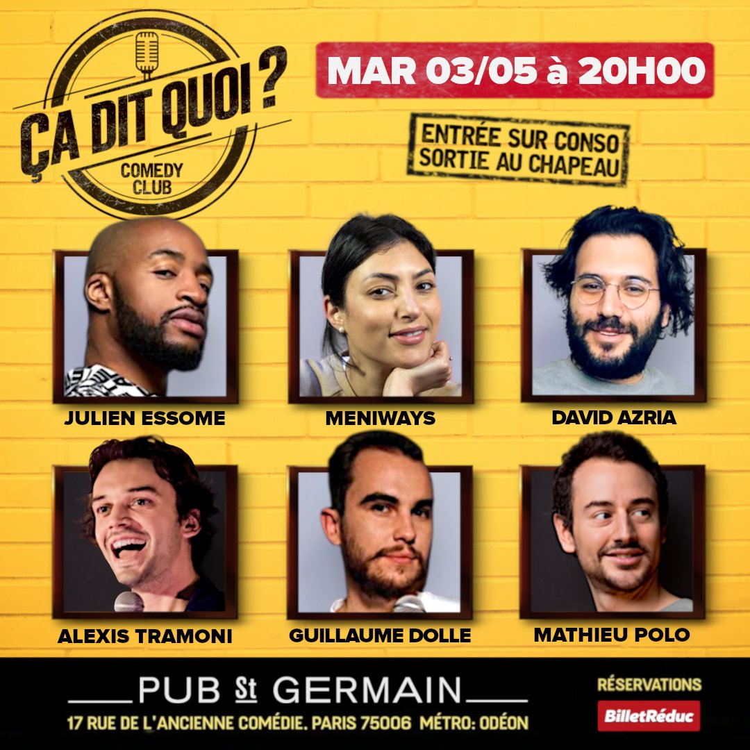 Çaditquoicomedyclub - 📣 | CDQ #75 - La crème de l'humour jouera ce ...