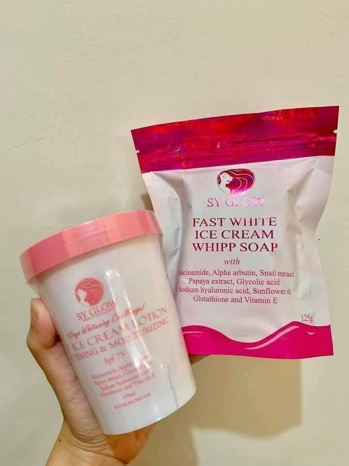 sy glow glutathione Ice Cream Lotion, 250ml SY Glow 10x Ice Cream
