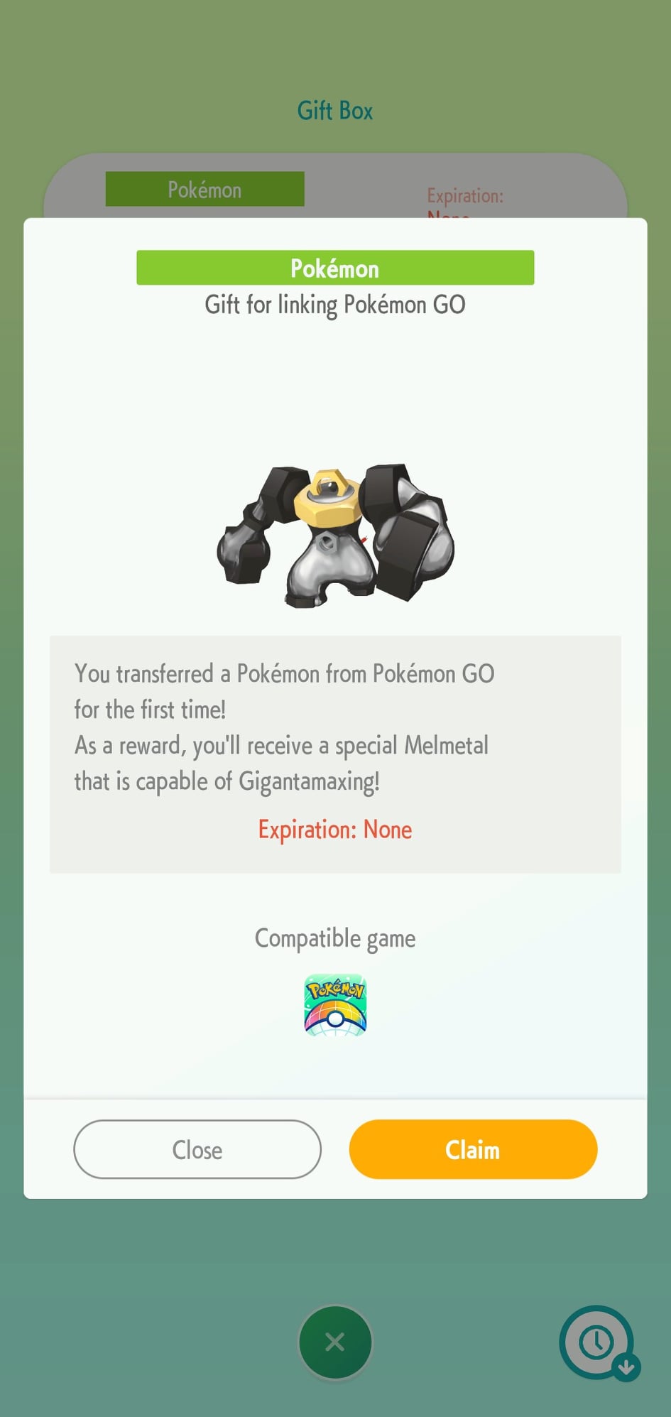 Shiny Meltan Pokémon Evento Regalo HOME Per Scudo/Spada E Scarlatto/Violetto - Raro E Intatto