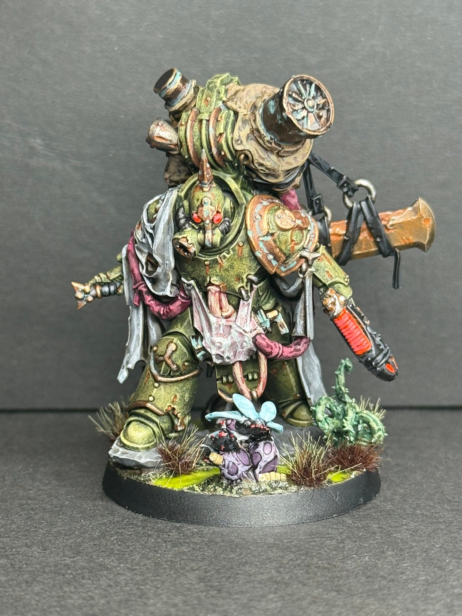 Painting a Death Guard model for a Warhammer army