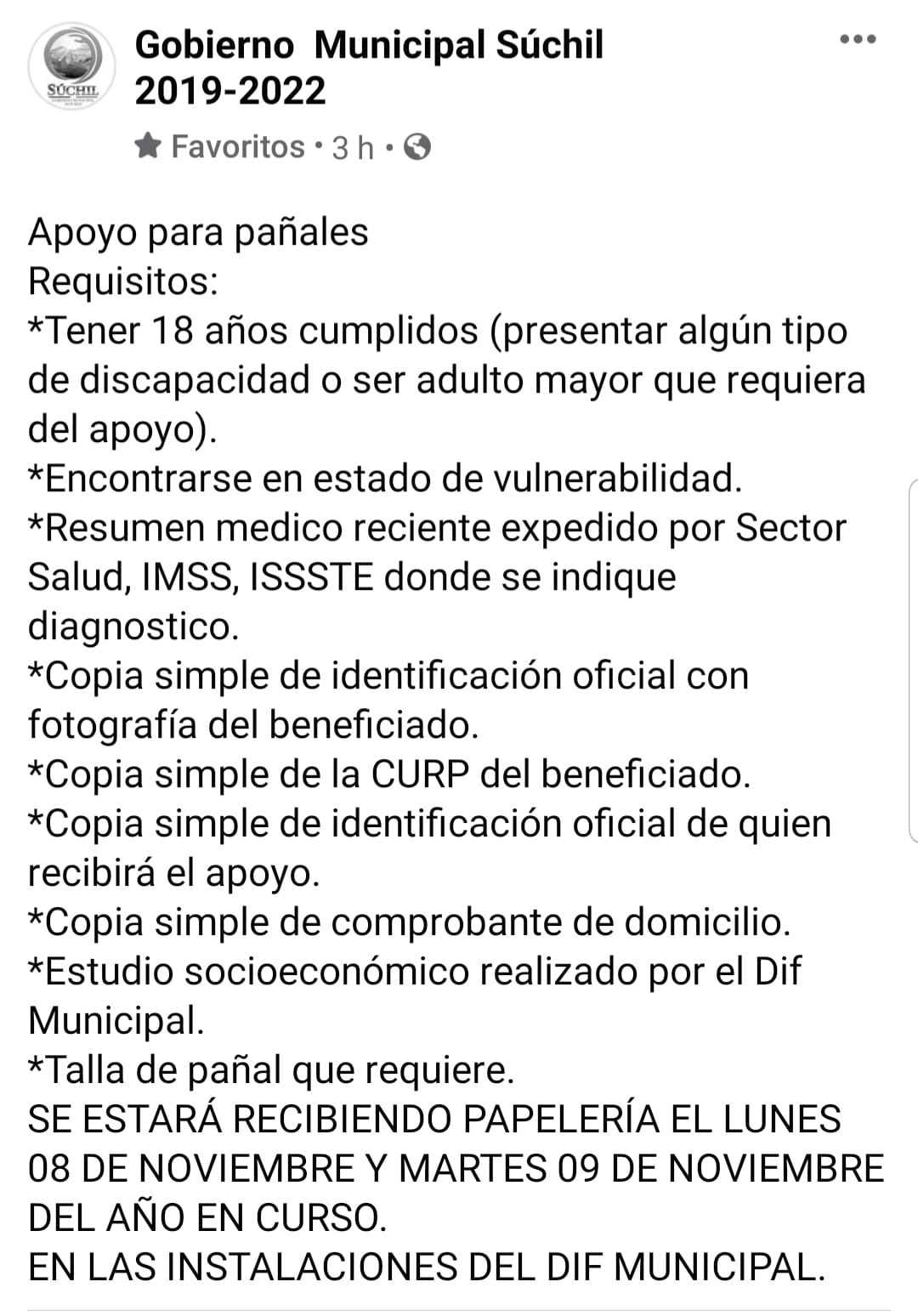 Desarrollo Social. Súchil, Durango. | Suchil