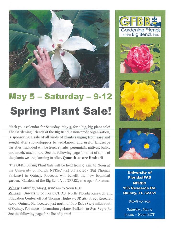 GFBB PLANT SALE! Gardening Friends of the Big Bend will have their ...