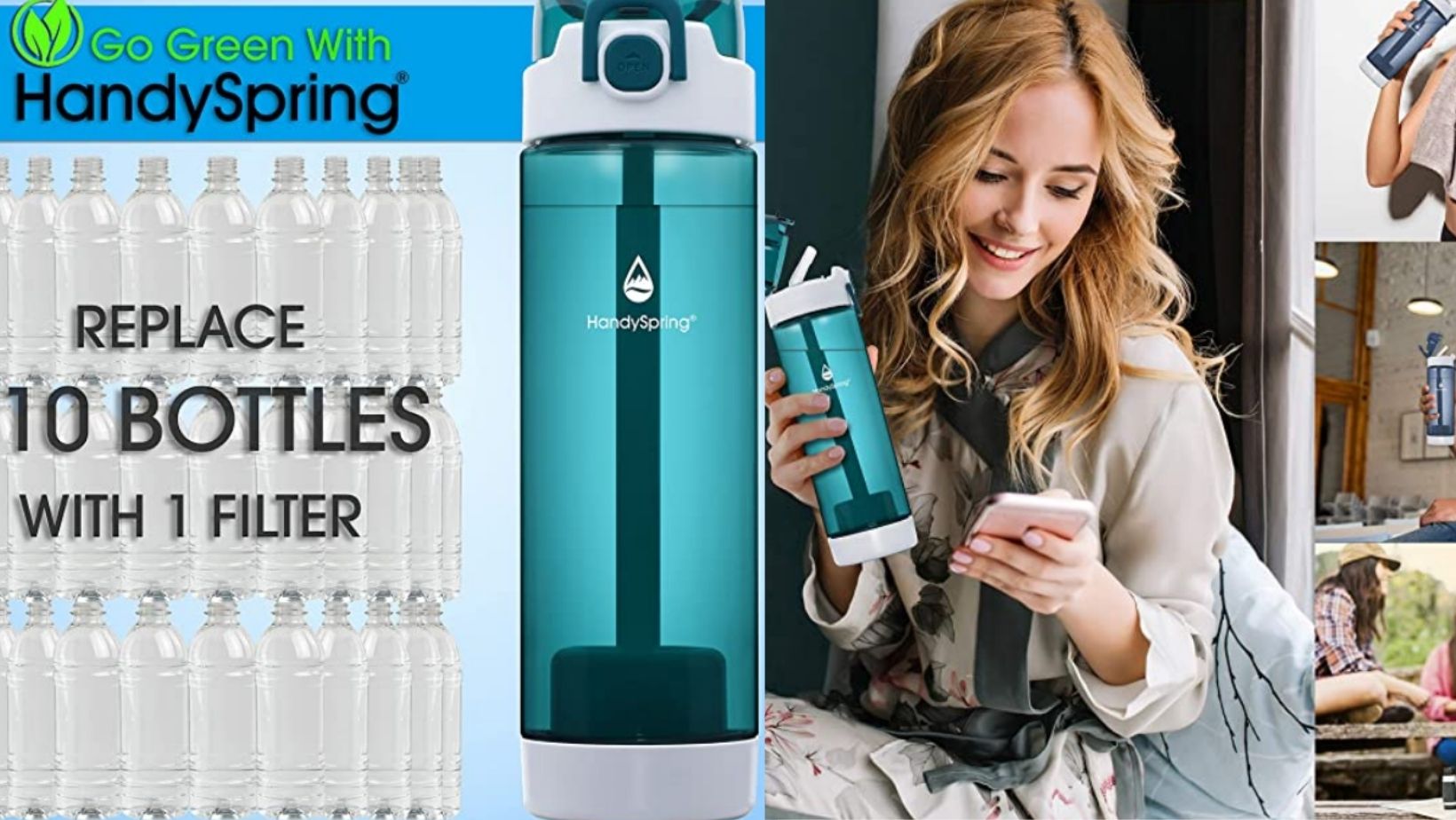 HandySpring Water Bottle With Filter