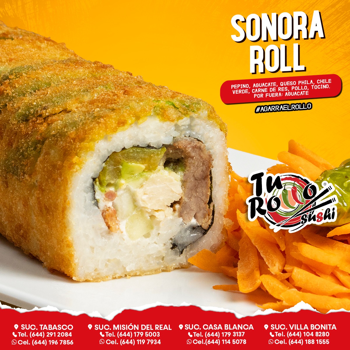 Tu Rollo Sushi - ¡El delicioso sabor de sonora en un rollo... | Facebook