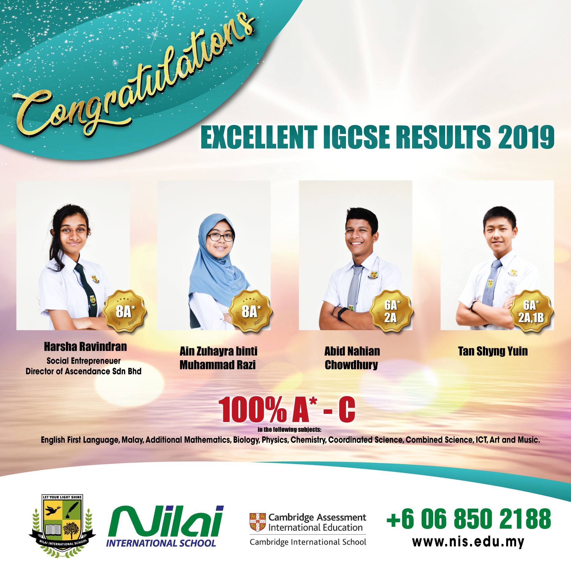 NIS - Our heartiest congratulations to all our students who achieved ...