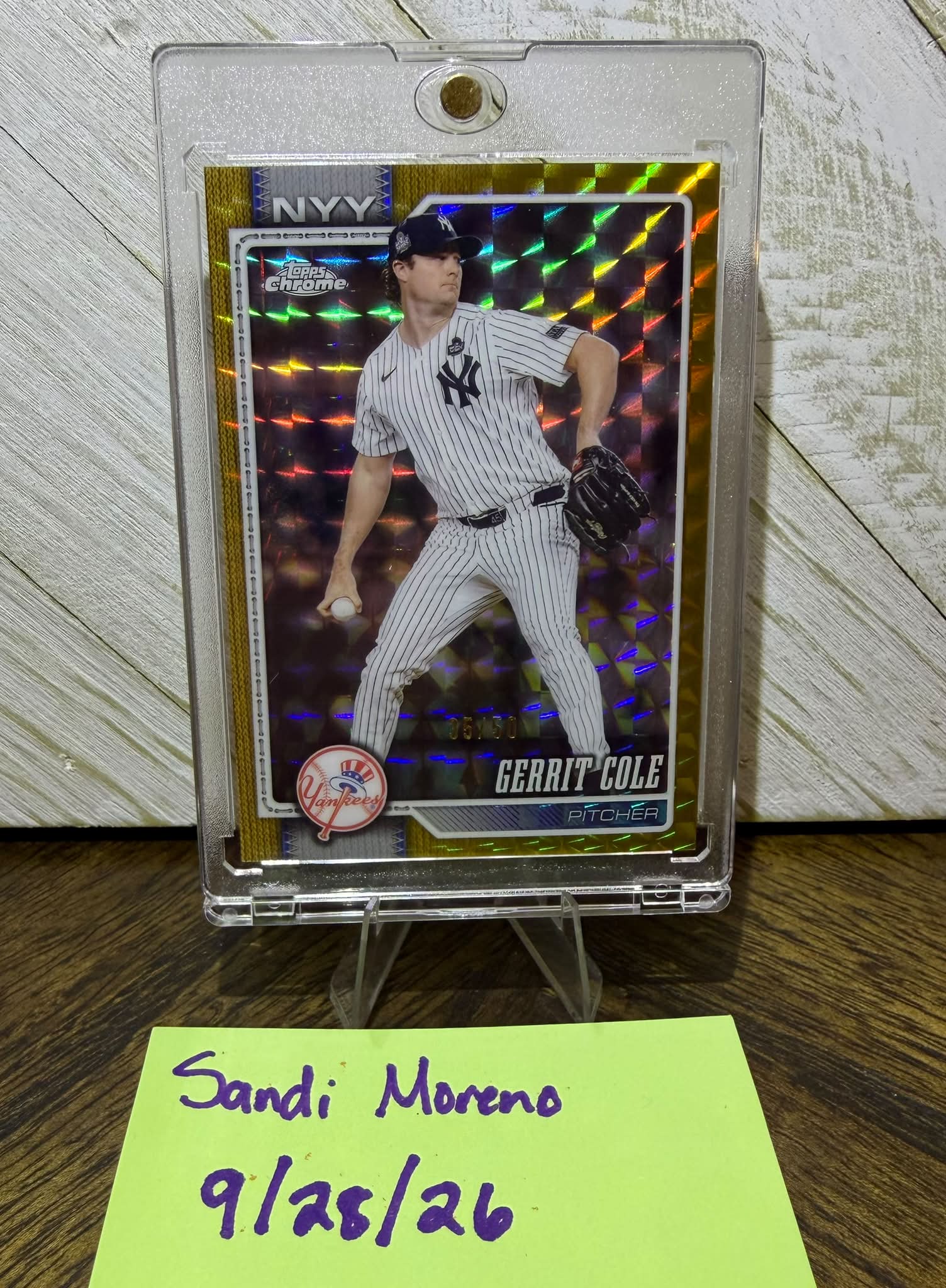 2026 Topps Chrome Gerrit Cole Gold Geometric Refractor /50 auction