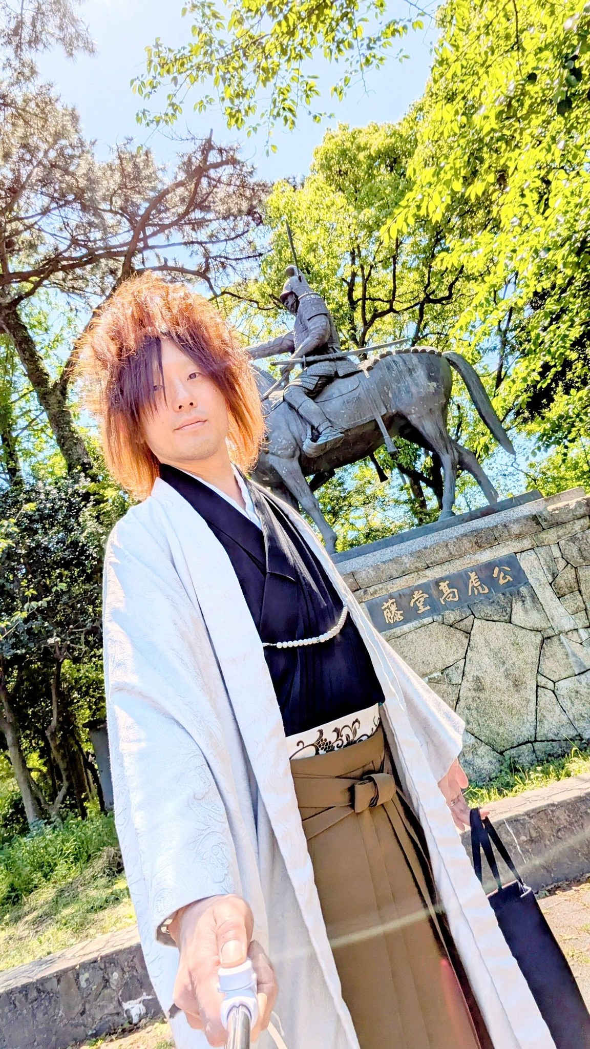 連休中の某日✨ 日中はそれなりに陽射しが強かったので、単衣の小紋 
