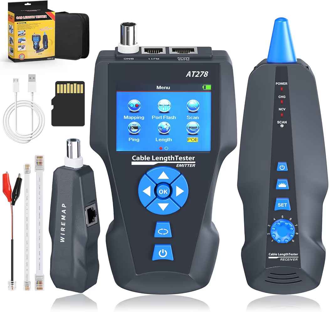 Testadores de cabos de rede, NF-8601S TDR multifuncional LCD Line ...