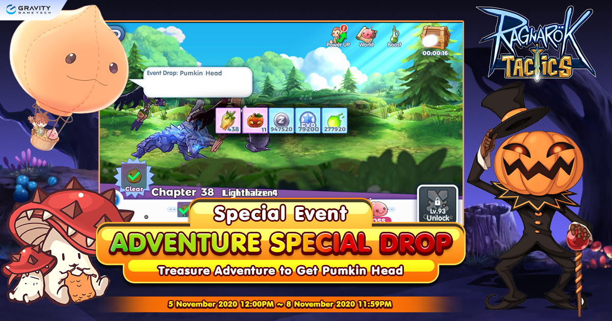 📣 Adventure Special Drop . Get Pumkin... - Ragnarok Tactics