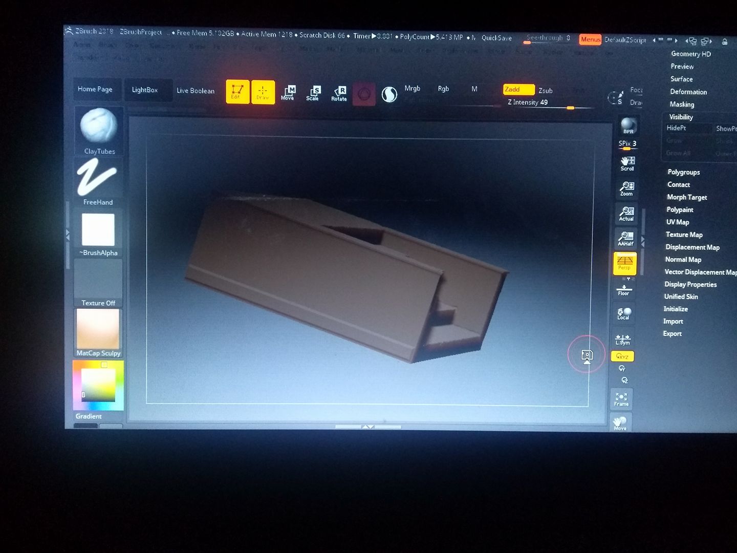 3D Modeling and Animation Group | In zbrush the object display has gone ...