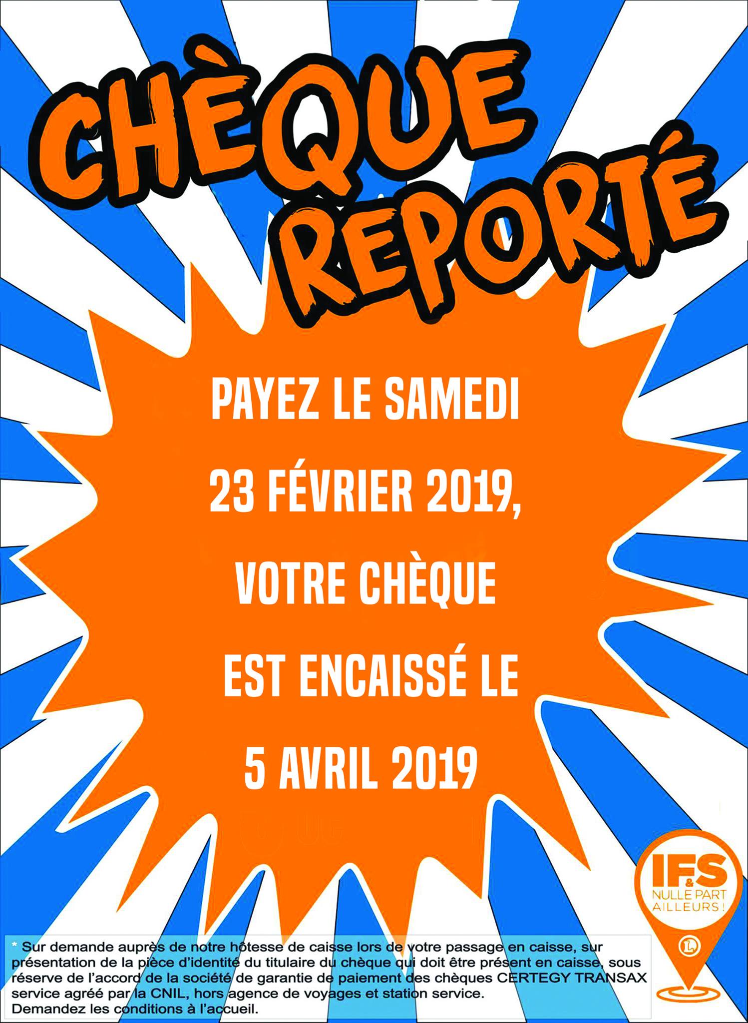E.Leclerc Ifs - 🌟 Opération chèque reporté 🌟 Vous... | Facebook