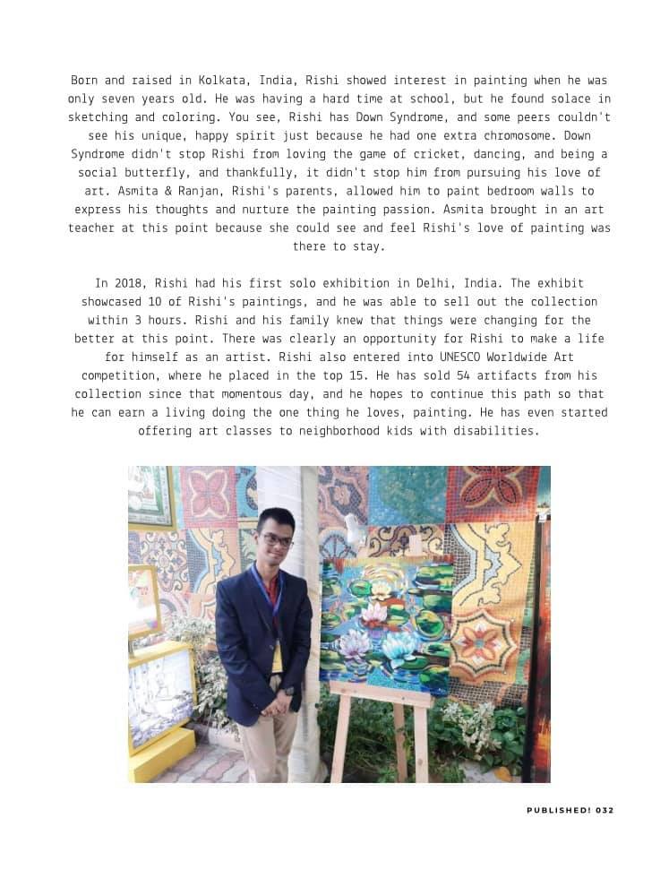 Published... - Published: The Creative Entrepreneurs' Magazine