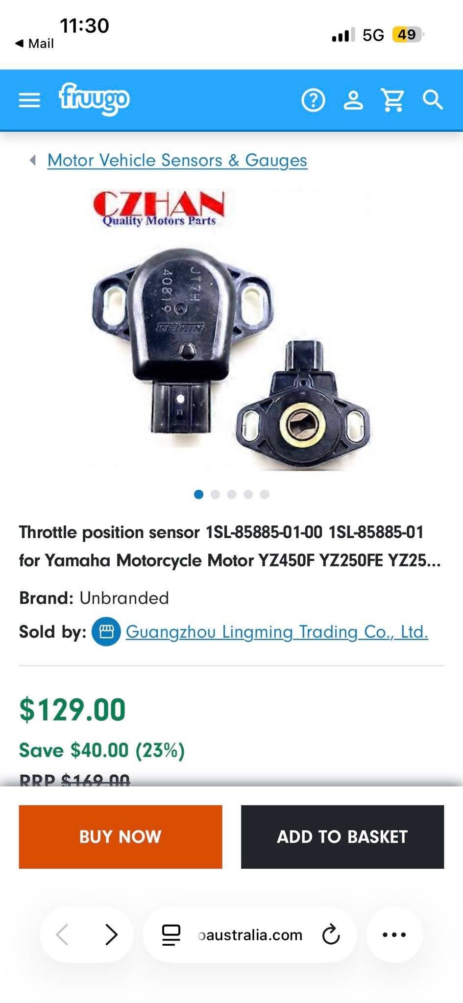 Looking for a throttle body for fzr 2016 or vxr