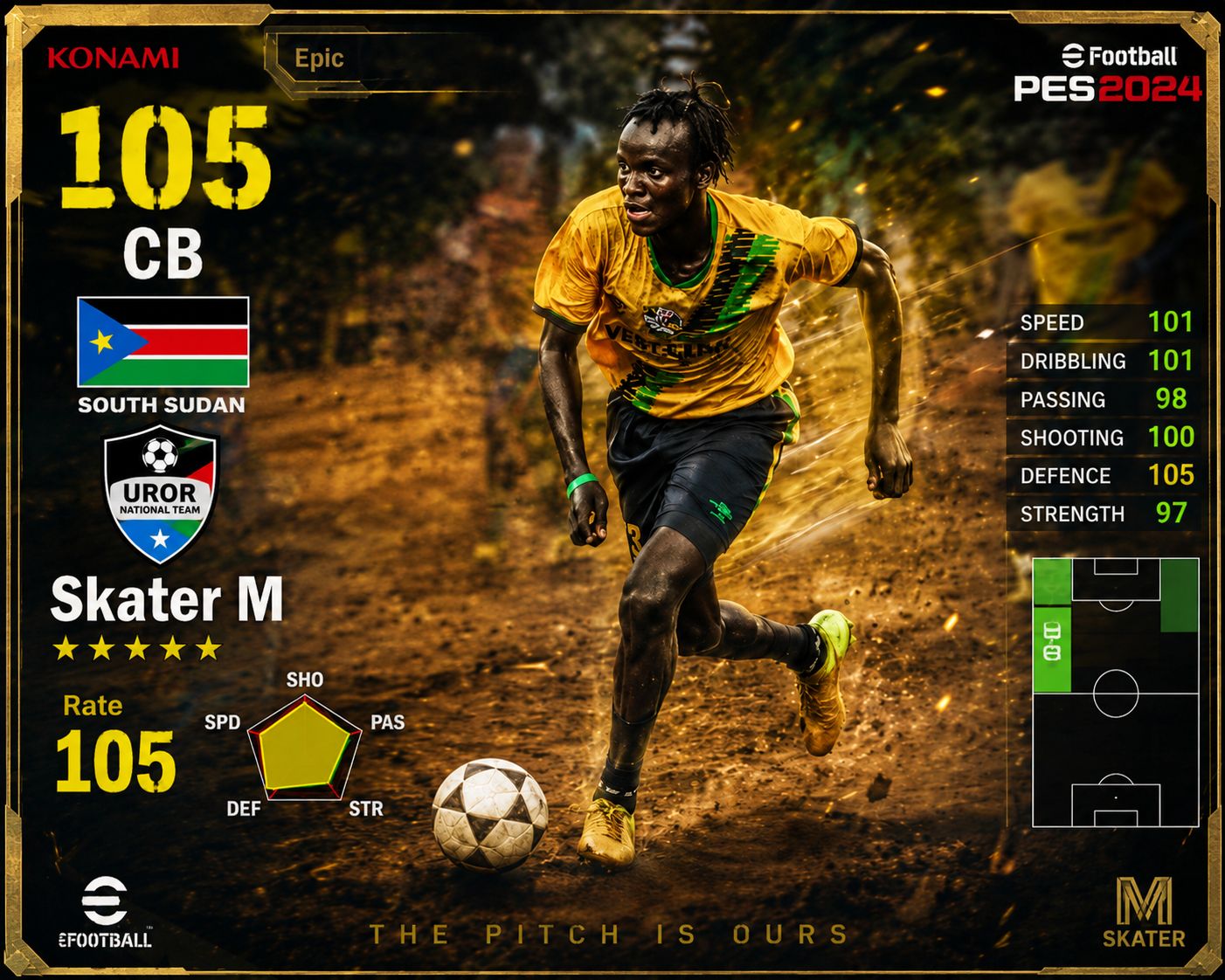 NEW PLAYER CARD Skater Machot Mayian KONAMI Epic 105 CB € Football