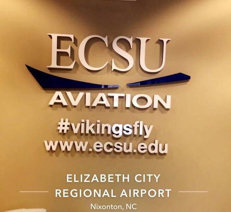 Our new sign at the... - Aviation Science Program at ECSU