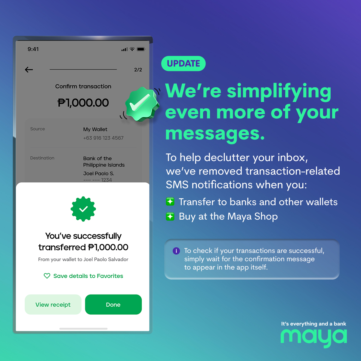 Maya - Less messages? You got it. 👍 Today, we're disabling even more ...