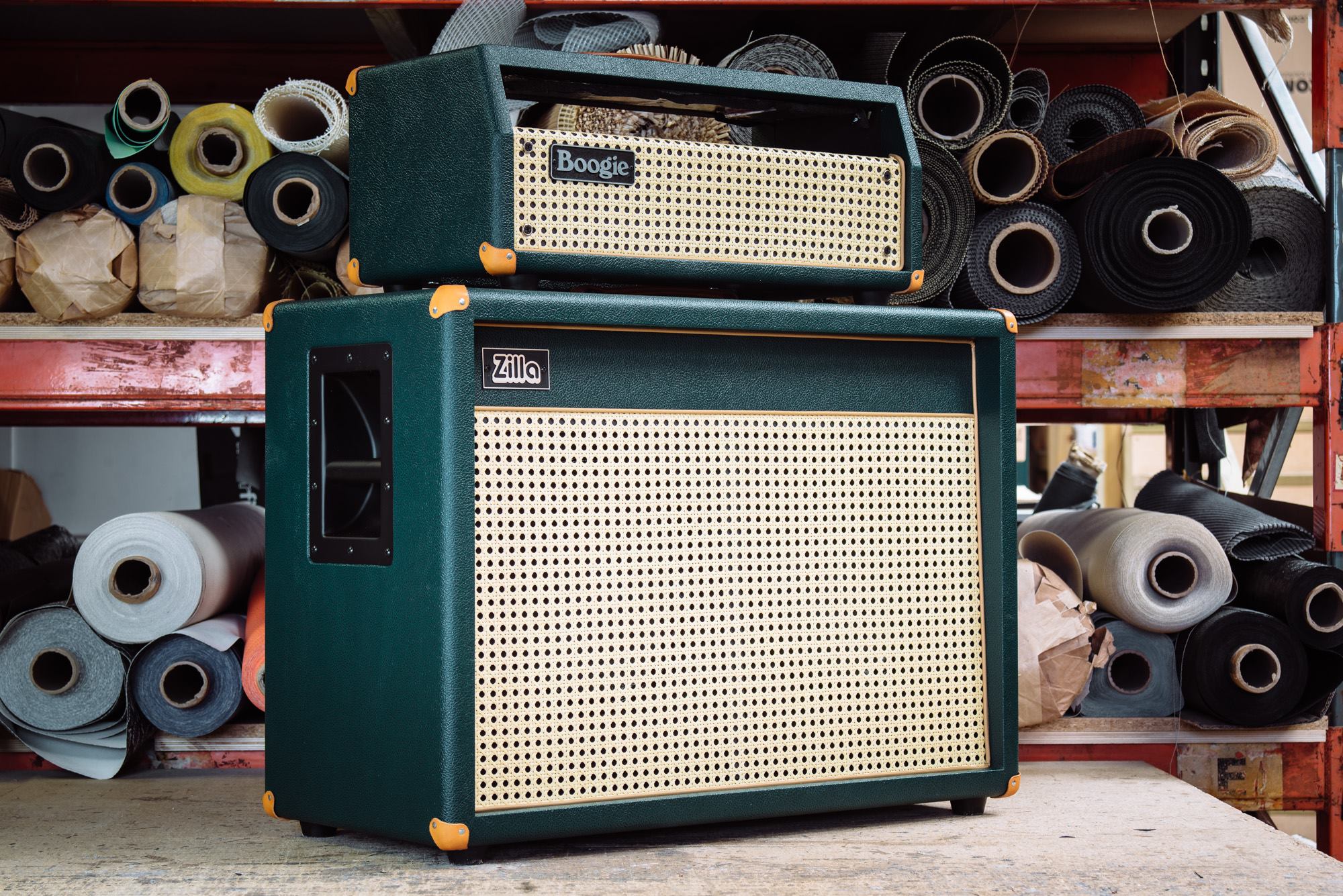 A Fatboy in black with salt & pepper grill cloth, white piping and