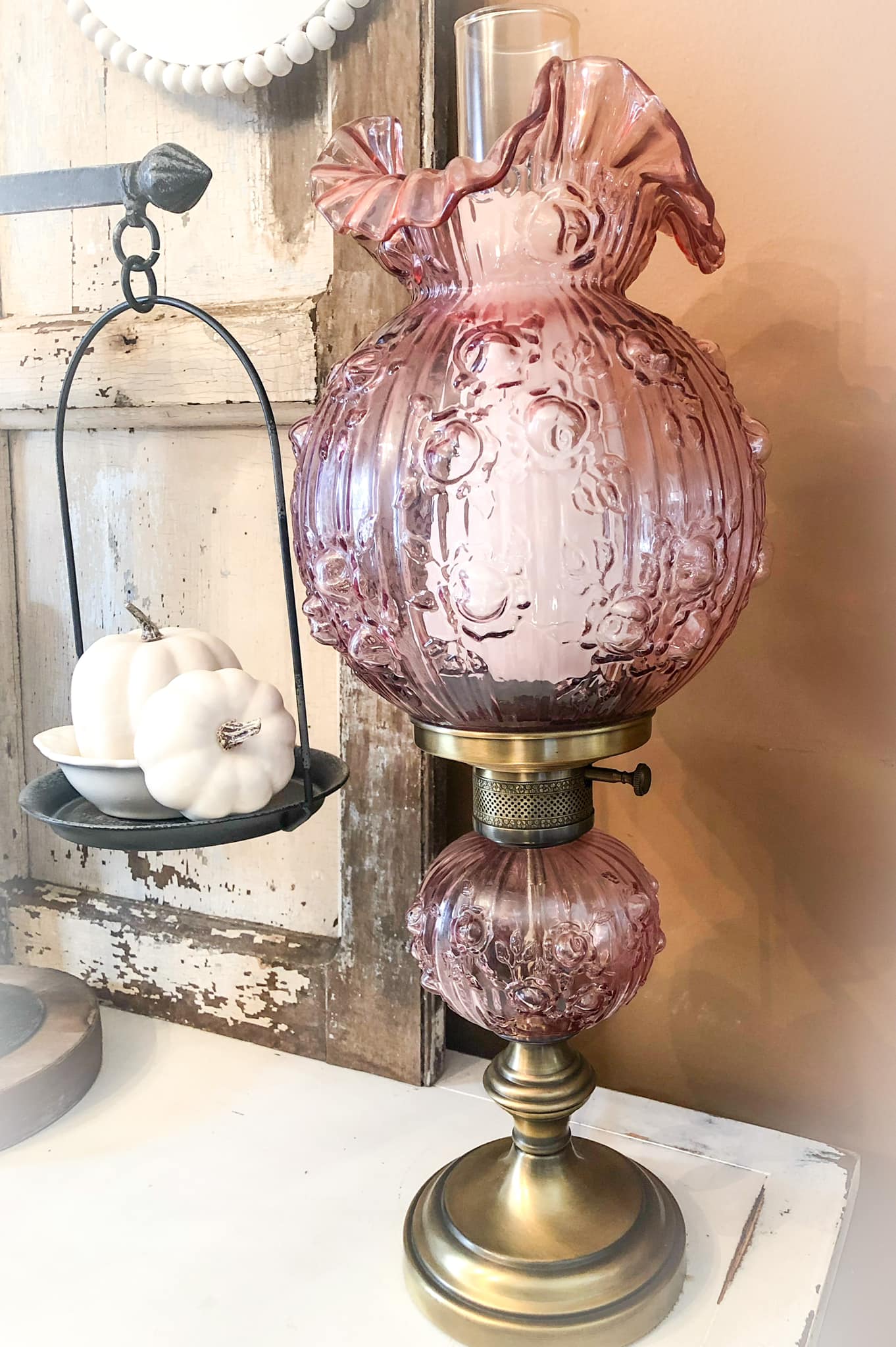 My 1950s Fenton lamp. Do you have a favorite lamp?