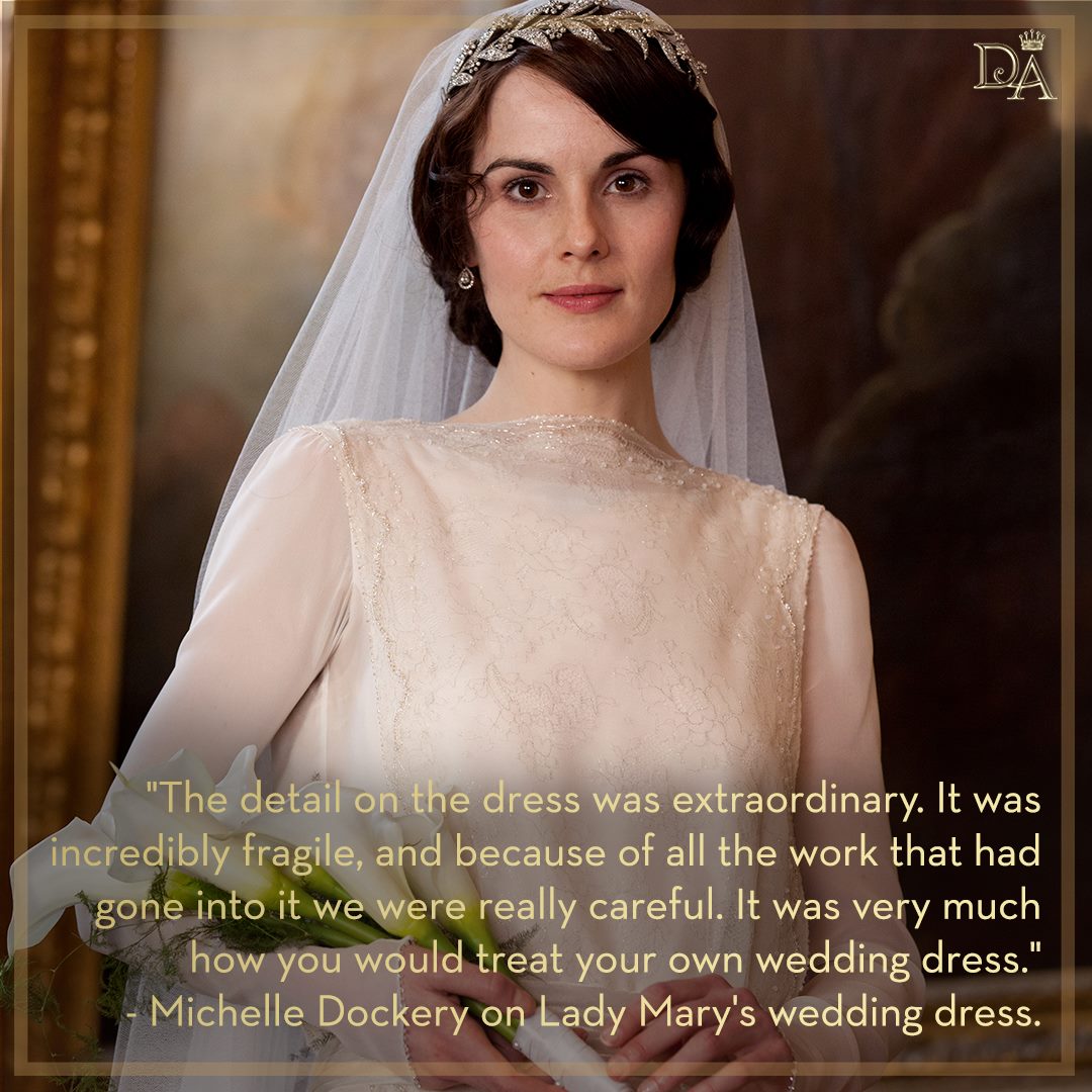 lady mary's wedding dress downton abbey Michelle Dockery and the cast and crew of had to be exceptionally careful with her when it came to shooting the big day Dress Belt