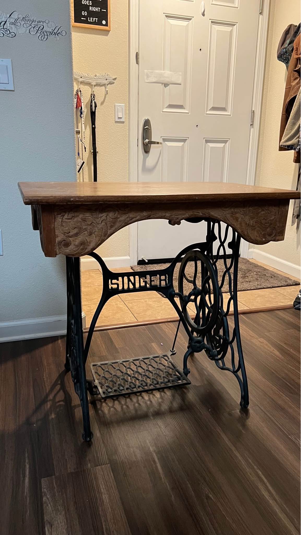 Vintage Singer Treadle Sewing Machine Table - Tables - Vacaville ...