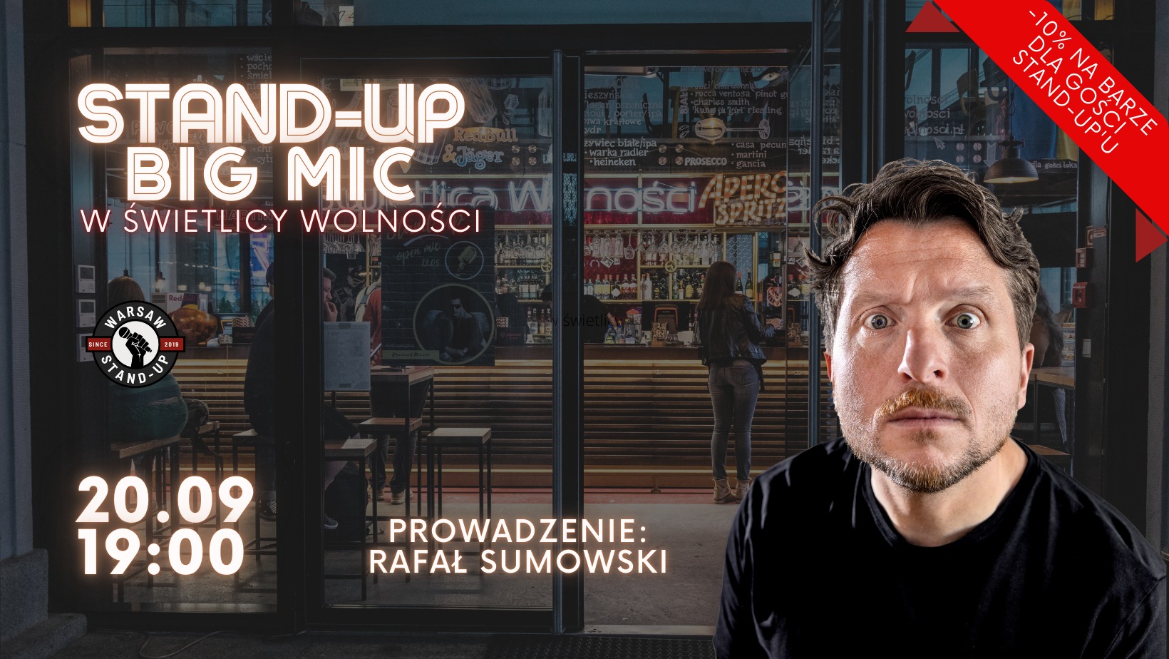 Stand-up Open mic - Warsaw Stand-up x Rafał Sumowski