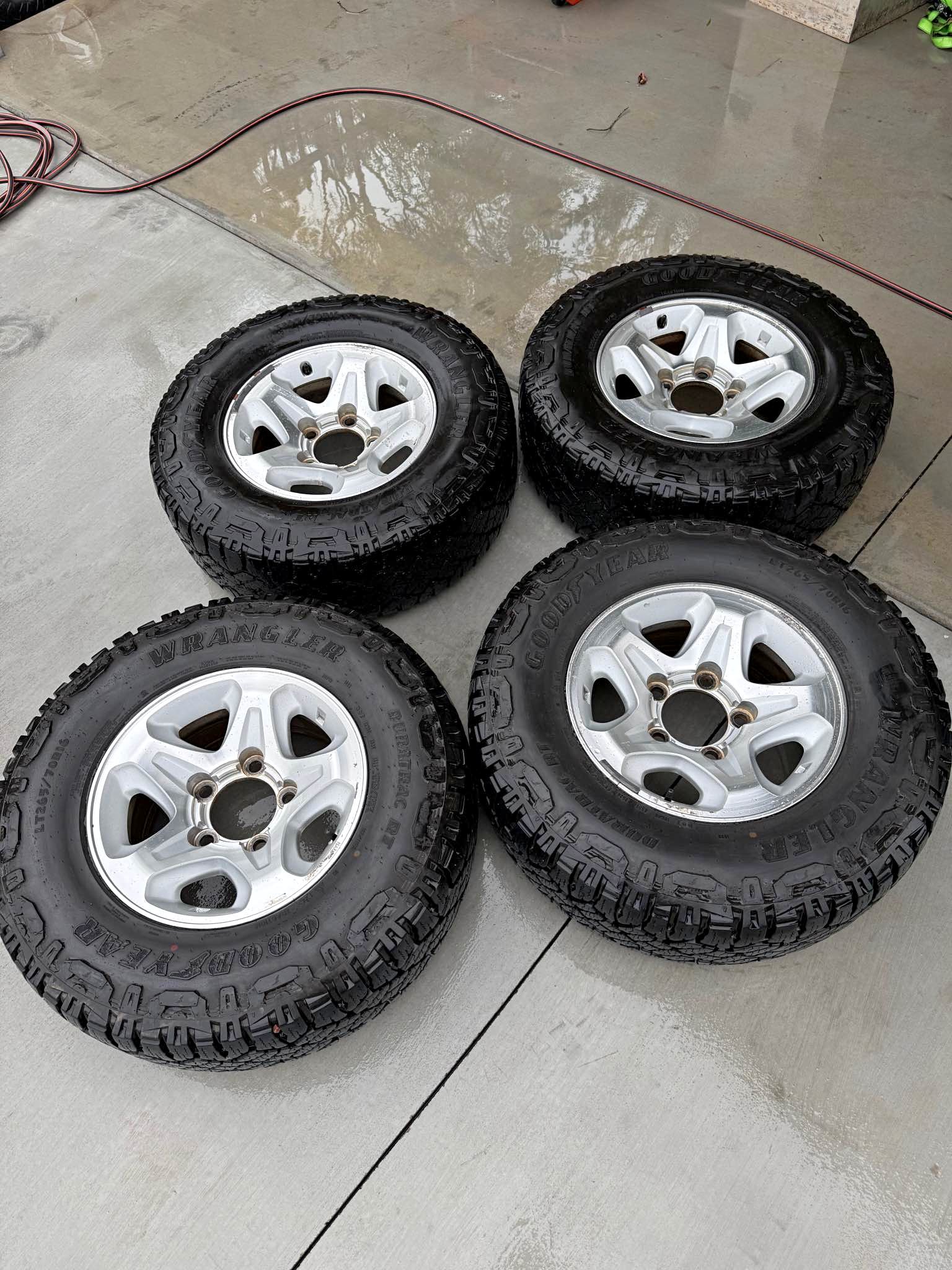 Landcruiser gxl rims& tyres with nuts & center caps - Car Wheels, Tires ...