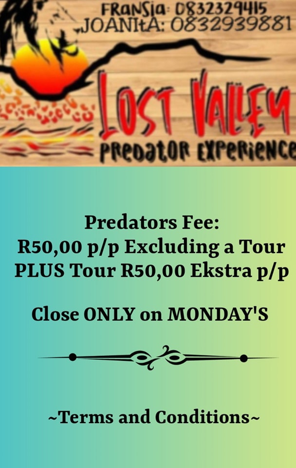 Lost Valley Predator Experience and Lodge | Rustenburg