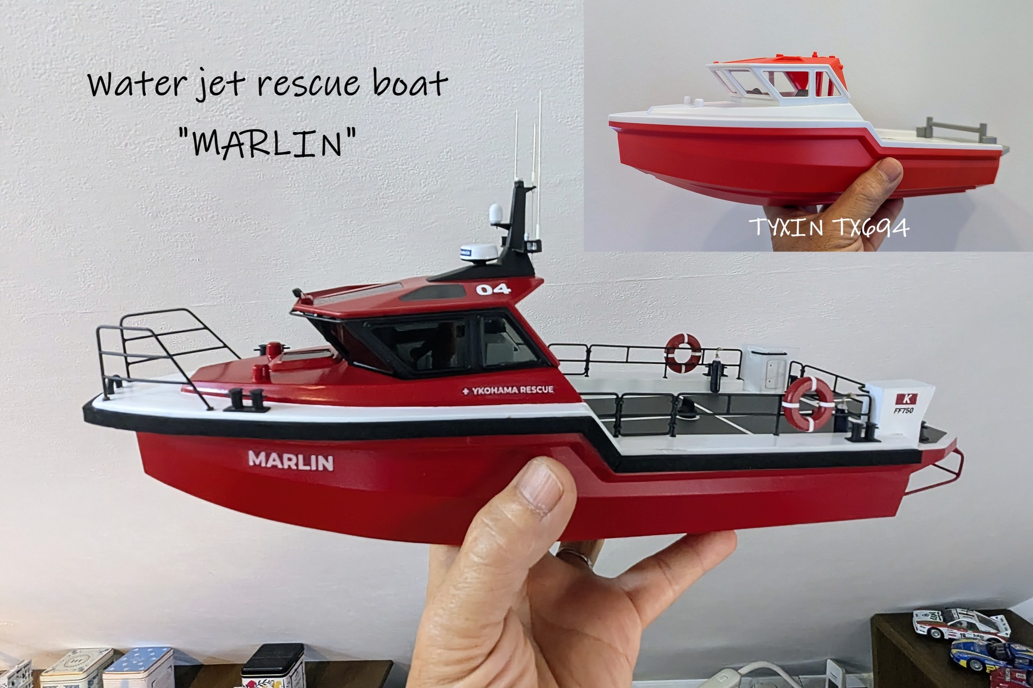 Customized TX694 water jet boat with 2-cell battery and reverse