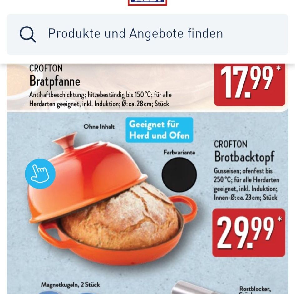 Bei Aldi Nord gibt es nächste Woche diesen Brotback Topf. Für welche Mehlmenge kann ich ihn verwenden mit 23 cm Durchmesser?