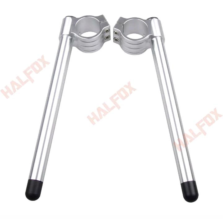 Manillar De Arrastre De 22 Mm (7/8") Para Moto Café Racer, Scrambler O Streetfighter, Acero Satinado Negro