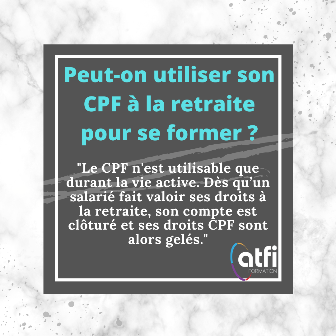 ATFI Formation - LES INFOS D'ATFI : Que devient le CPF une... | Facebook