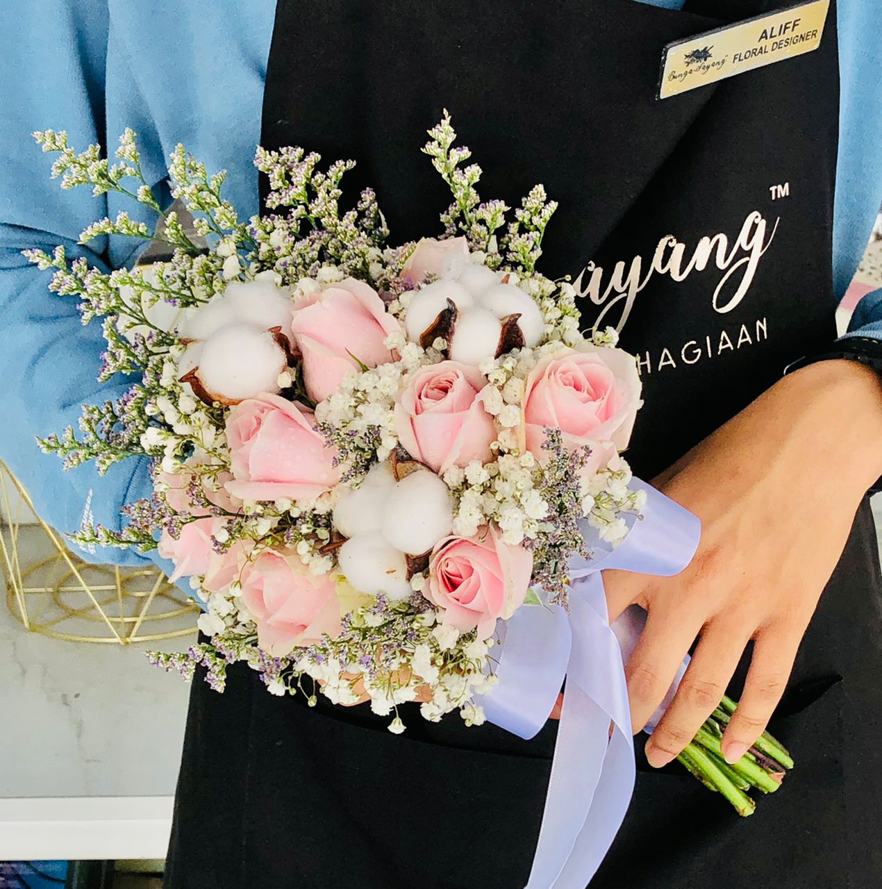 Bunga Sayang Florist Terengganu - CODE:BW1501 Soft Pink Rose Hand ...