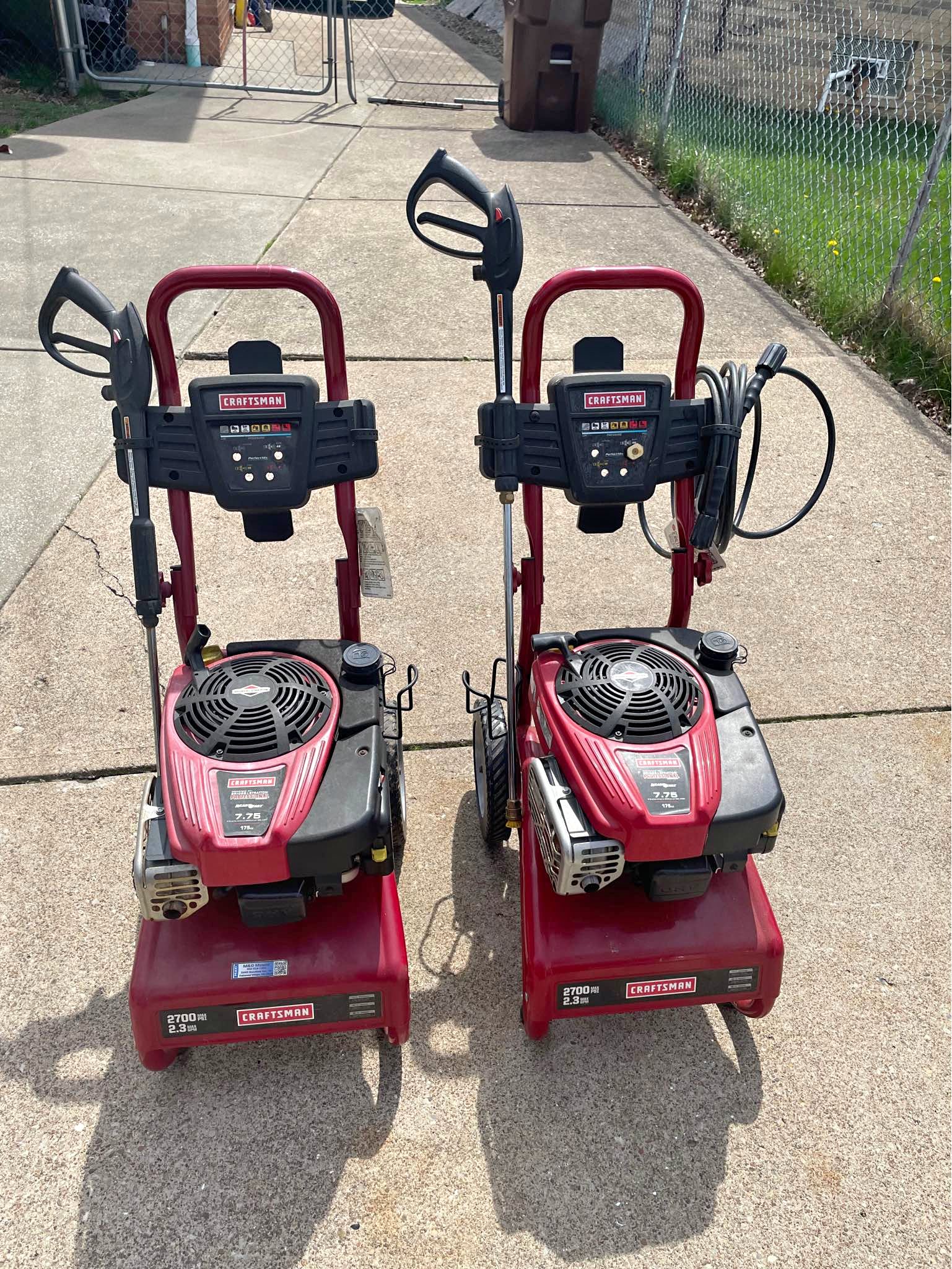 2 Craftsman pressure 2700 PSI - Pressure Washers - Parma, Ohio ...