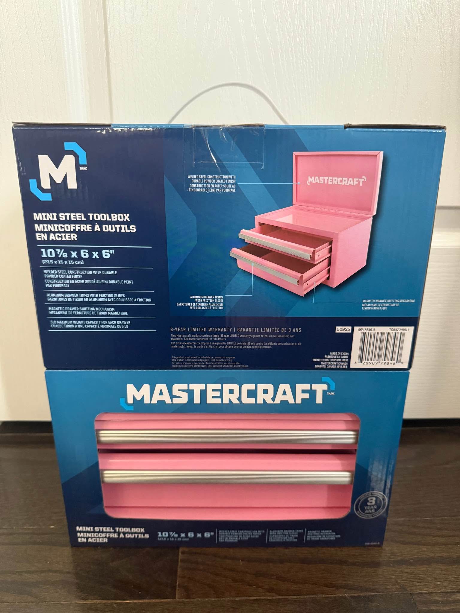 MasterCraft Mini Tools Box (Pink) - Tool Boxes, Belts & Storage ...