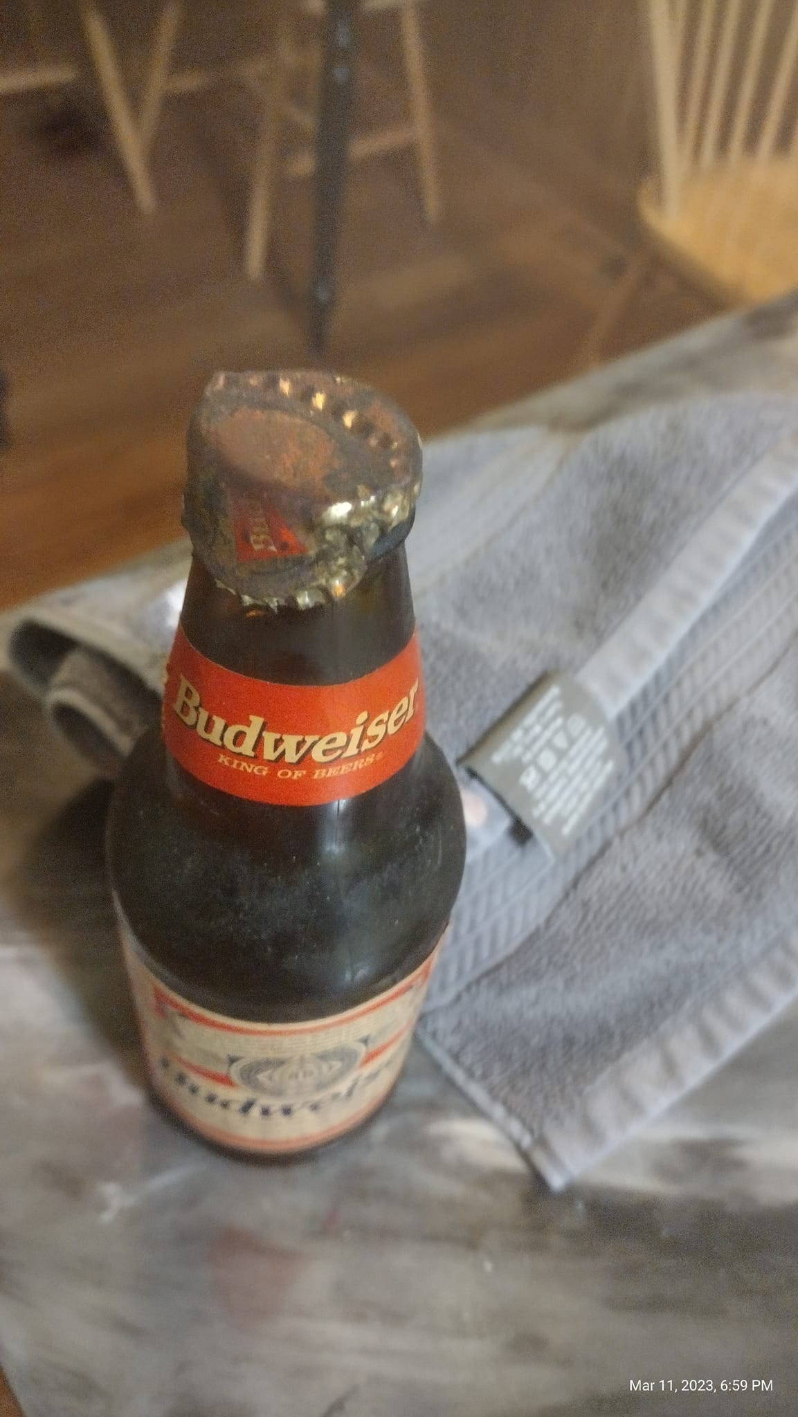 1970 Budweiser Lager Beer 12oz Tab Top Can
