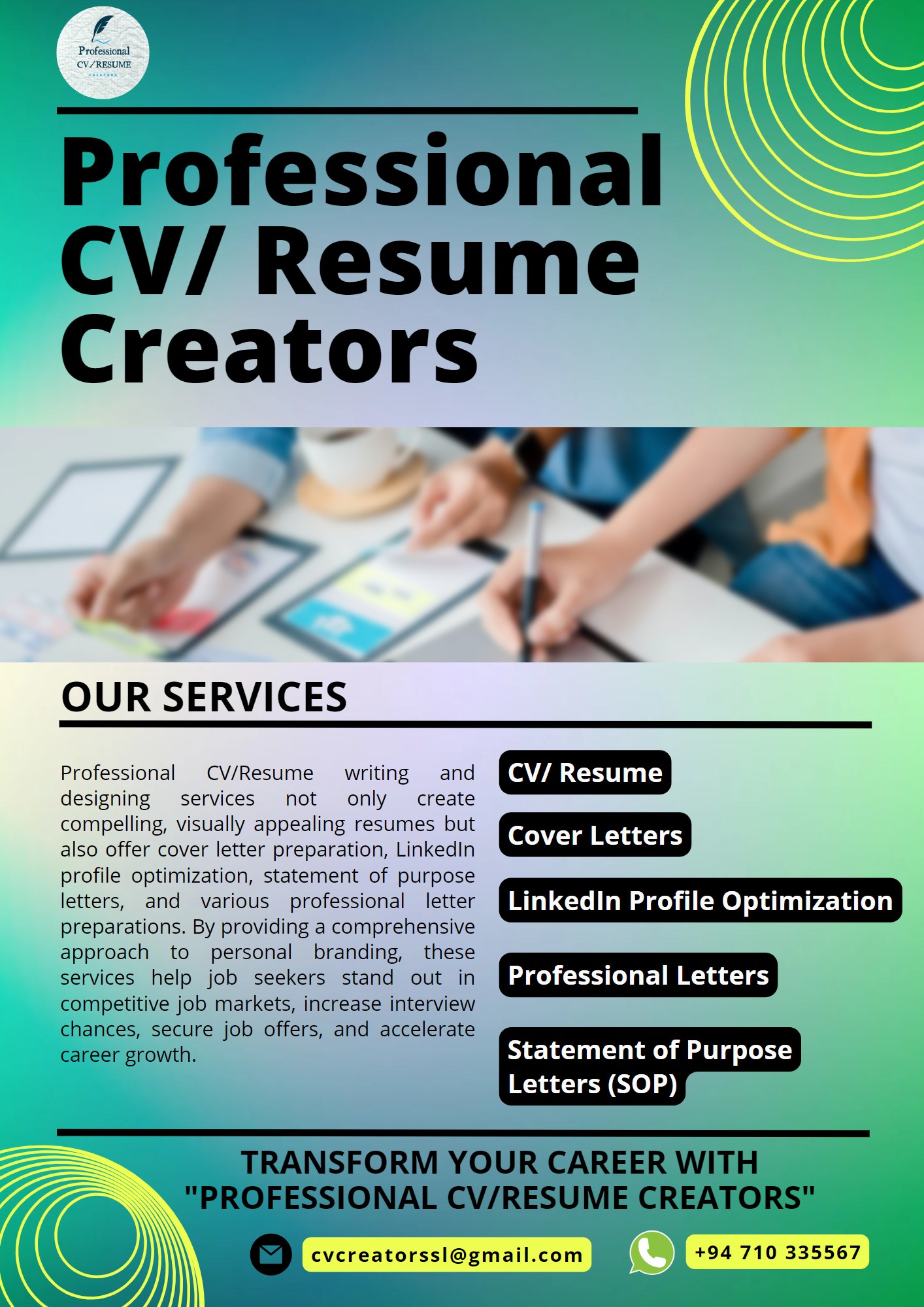 Professional CV/Resume Creators | Kandy