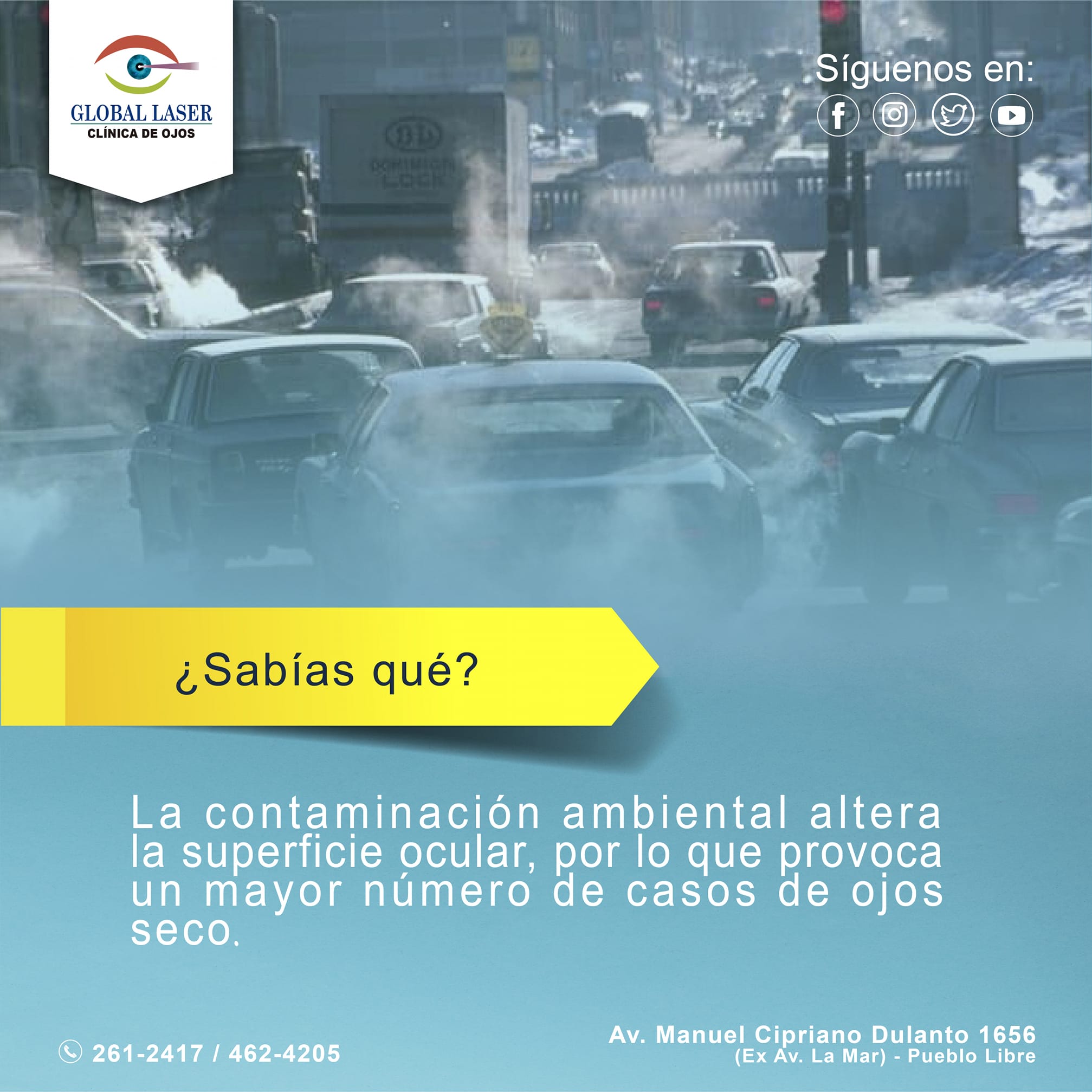 #sabíasqué La contaminación... - Clínica de Ojos Global Laser | Facebook