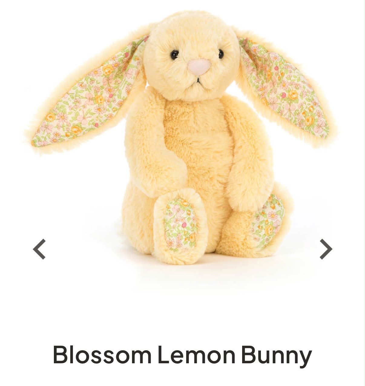 Lemon and stripy bashful bunnies for sale by Jellycat collector