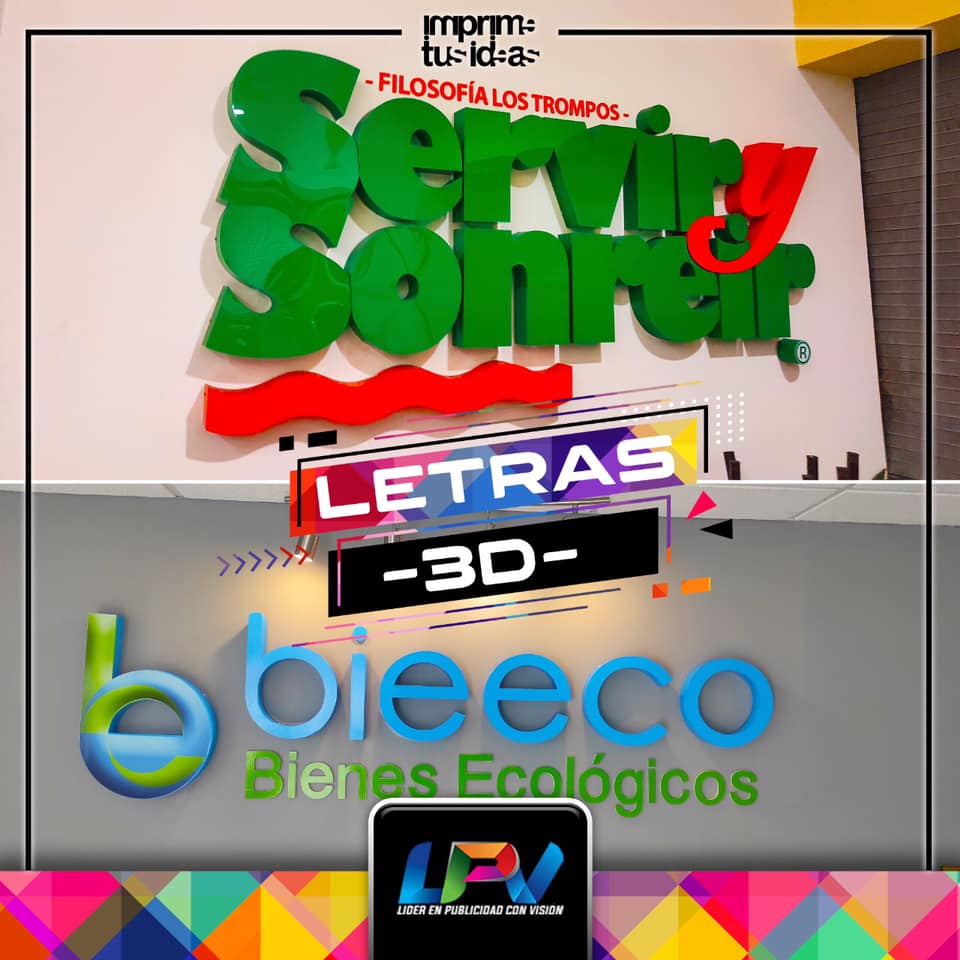 Imprenta LPV - LA PRIMERA IMPRESIÓN CUENTA MUCHO‼️ LETRAS EN 3D PARA TU ...