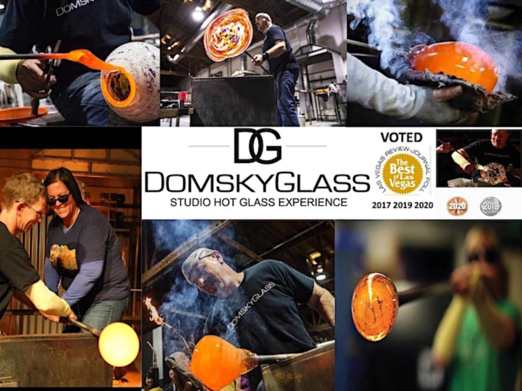 Live glass blowing, open house at Domsky Glass